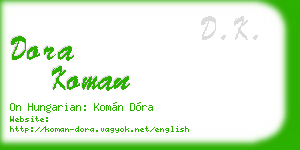 dora koman business card